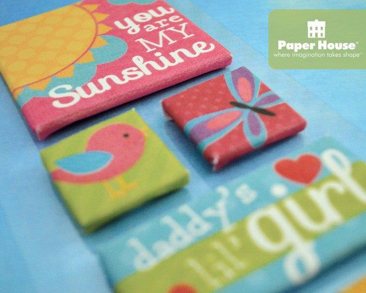 Little Girl Collection 4 x 8 Canvas Scrapbook Embellishments by Paper House Productions - Scrapbook Supply Companies