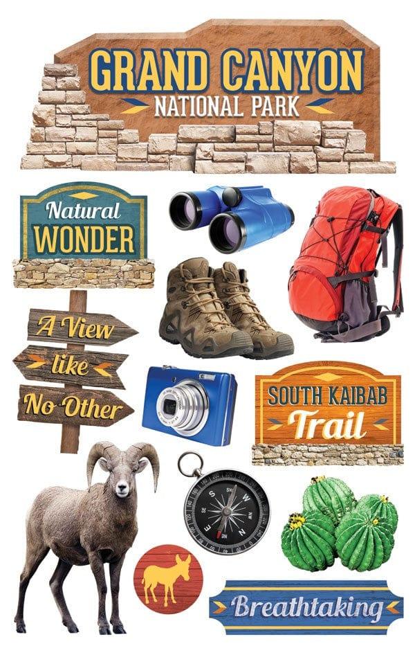 National Park Collection Grand Canyon 5 x 7 Glitter 3D Scrapbook Embellishment by Paper House Productions - Scrapbook Supply Companies