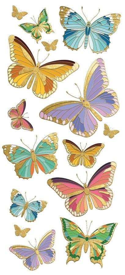 StickyPix Collection Butterflies 3 x 6 Enamel Scrapbook Sticker Sheet by Paper House Productions - Scrapbook Supply Companies