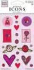 Valentine's Day Collection Printed Icons Accents by Heidi Grace - Scrapbook Supply Companies