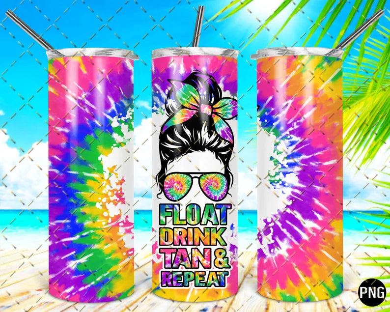Float Drink Tan & Repeat 30 oz. Drink Tumbler by SSC Designs - Scrapbook Supply Companies