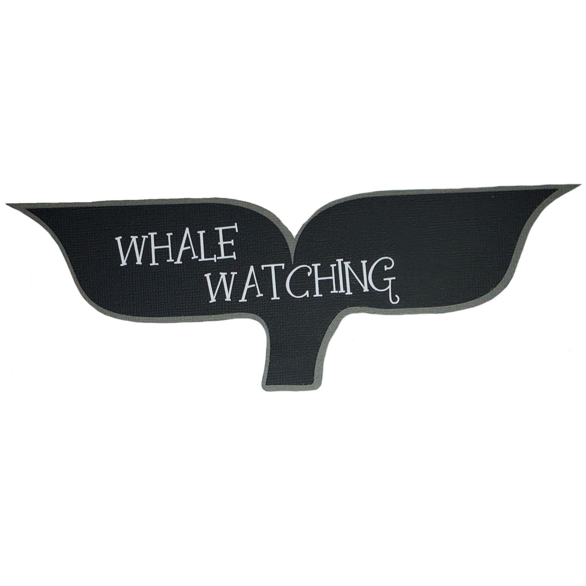 Whale Watching 9.5 x 3 Laser Cut Scrapbook Embellishment by SSC Laser Designs