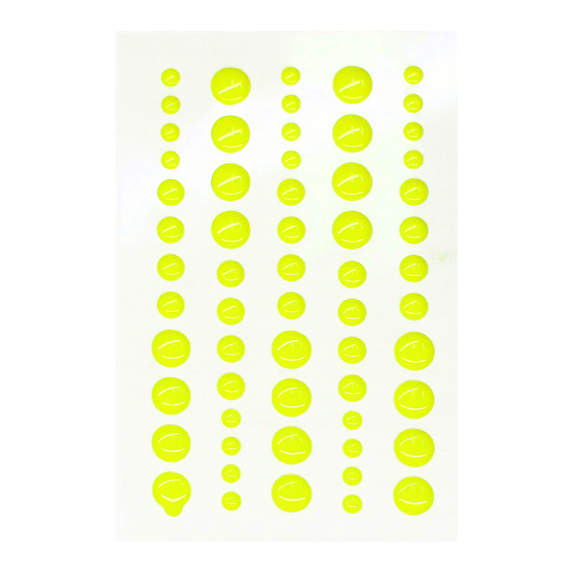 Our Brads Need Friends Collection 3 x 5 Yellow Scrapbook Enamel Sticky Back Dots by Eyelet Outlet 60 Count - Scrapbook Supply Companies