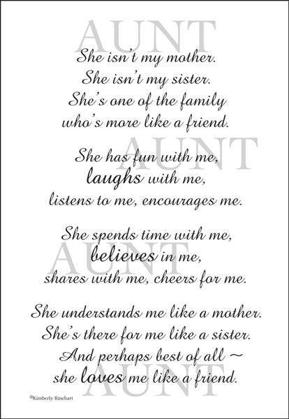 A Poem For A Page Collection Aunt 5 x 7 Scrapbook Sticker Sheet by It Takes Two - Scrapbook Supply Companies