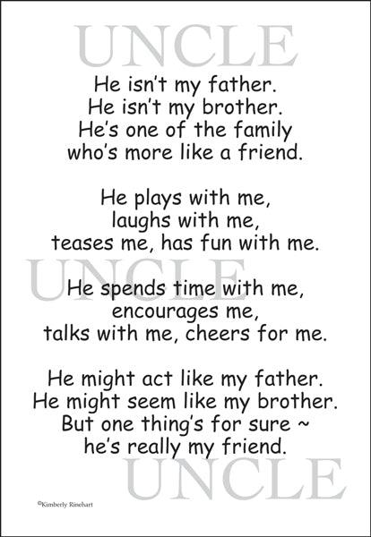 A Poem For A Page Collection Uncle 5 x 7 Scrapbook Sticker Sheet by It Takes Two - Scrapbook Supply Companies