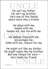 A Poem For A Page Collection Uncle 5 x 7 Scrapbook Sticker Sheet by It Takes Two - Scrapbook Supply Companies