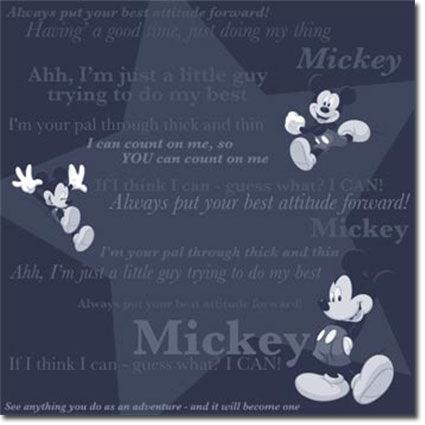 Disney Mickey Mouse Collection Tonal 12 x 12 Scrapbook Paper by Sandylion - Scrapbook Supply Companies