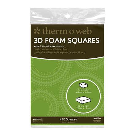 Foam Squares Variety Pack by Thermoweb - 440 Squares 1/4" & 1/2" widths - 1/8" thick - Scrapbook Supply Companies