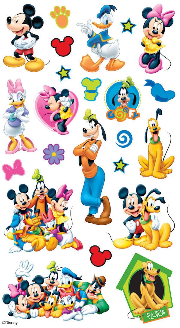 Disney Mickey Mouse & Friends Collection 4 x 7 Classic Scrapbook Sticker Sheet by EK Success - Scrapbook Supply Companies