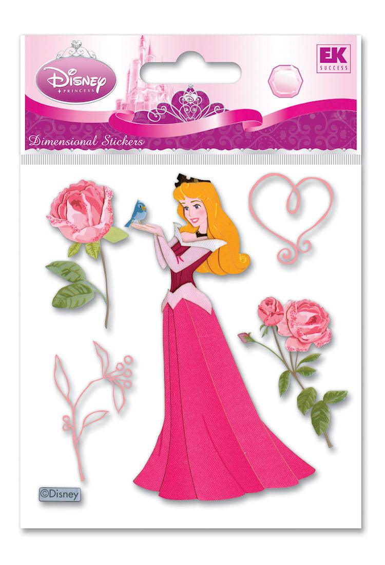 Disney Sleeping Beauty Collection Princess Aurora with Roses 4 x 5 Scrapbook Embellishment by EK Success - Scrapbook Supply Companies