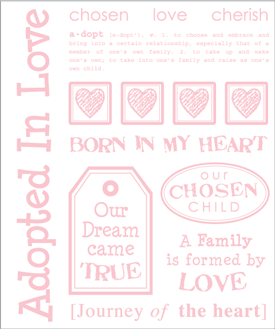 Scrapbook Stickers - Adoption Baby