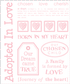 Adopted In Love Collection Baby Pink Sticker Sheet by SRM Press - Scrapbook Supply Companies