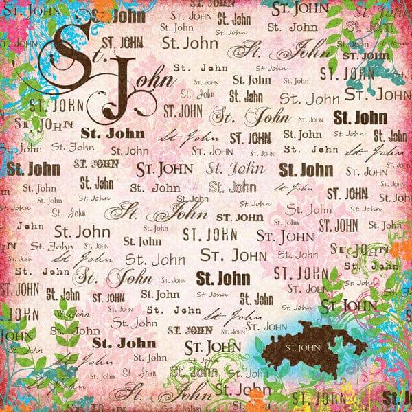 Paradise Collection St. John 12 x 12 Scrapbook Paper by Scrapbook Customs - Scrapbook Supply Companies