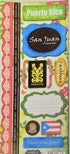 Paradise Collection Puerto Rico 6 x 12 Cardstock Sticker Sheet by Scrapbook Customs - Scrapbook Supply Companies