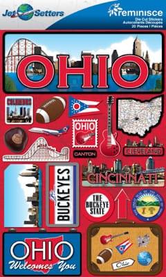 Jetsetters Collection Ohio 5 x 7 Scrapbook Embellishment by Reminisce - Scrapbook Supply Companies