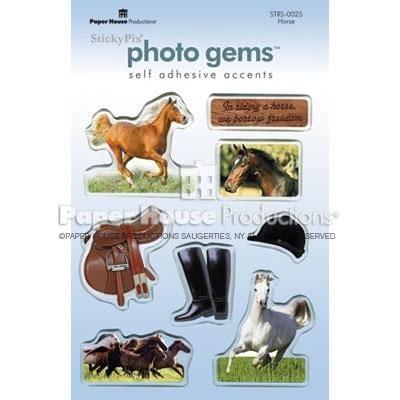 Horse Photo Epoxy Gem Stickers by Paper House Productions - Scrapbook Supply Companies