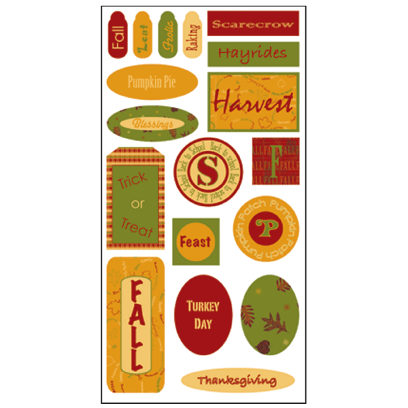 Fall Harvest Collection Cardstock Stickers by Moxxie - Scrapbook Supply Companies