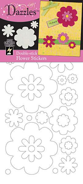 Dazzles Collection Double-Stick Flower Stickers by Hot Off The Press - Scrapbook Supply Companies