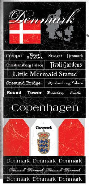 Denmark Collection Denmark Vacation Scrapbook Stickers by Scrapbook Customs - Scrapbook Supply Companies