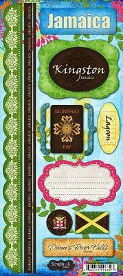 Paradise Collection Jamaica 6 x 12 Cardstock Sticker Sheet by Scrapbook Customs - Scrapbook Supply Companies