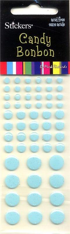Light Blue Candy BonBon Stickers by Mark Richards USA - Scrapbook Supply Companies
