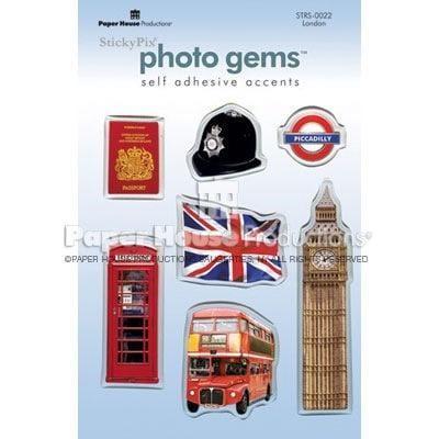 London, England Photo Gem Epoxy Stickers by Paper House Productions - Scrapbook Supply Companies