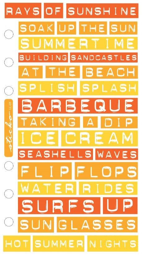 Summer Expression Labels Scrapbook Sticker Sheet by EK Success - Scrapbook Supply Companies