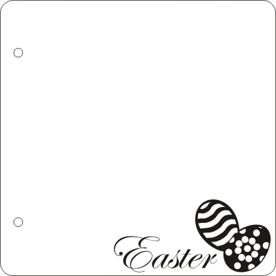 Easter Etched Acrylic Album Cover by Laserline - 7 3/4" Square - Scrapbook Supply Companies