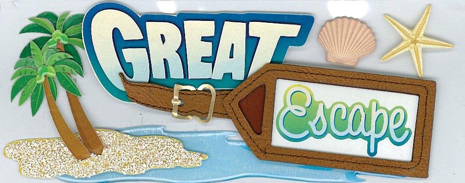 Title Waves Collection Jolee's Boutique The Great Escape Scrapbook Embellishment by EK Success.