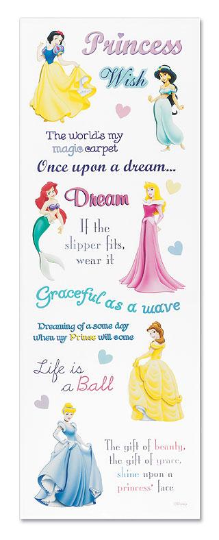 Disney Princess Collection Princess Layered Scrapbook Sticker Sheet (3-D Effect) by EK Success - Scrapbook Supply Companies
