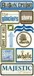 Outdoor Collection Alaskan Cruise 6 x 12 Scrapbook Sticker Sheet by Scrapbook Customs - Scrapbook Supply Companies