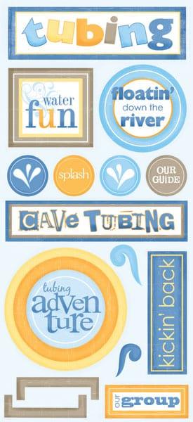 Tropical Collection Tubing 6 x 12 Cardstock Sticker Sheet by Scrapbook Customs - Scrapbook Supply Companies